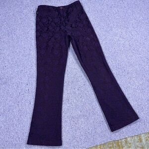 Amnesia Y2K Purple Paisley Patterned Stretchy Pants Size 26/27